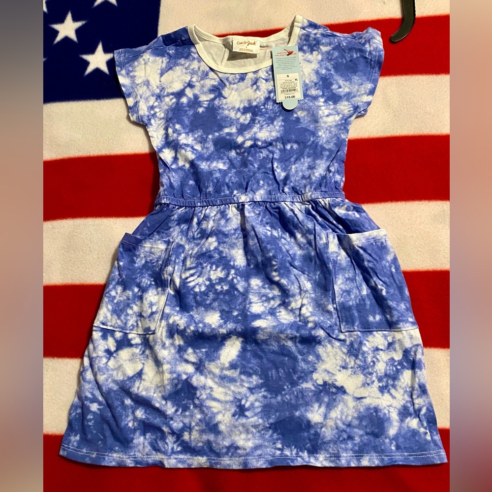 Cat and Jack brand girls dress size small, brand new with tags.